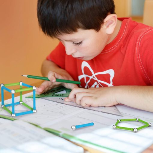 Juguete de Construccion Magnetica Geomag | Color Linea Azul y Verde | Paquete de 142 - Imagen 5