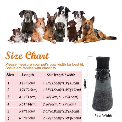 Zapatos para Perros Avaner Exterior Antideslizante Botines para Perros Protector de Patas Impermeable Calcetines para Perros con Correas Ajustables para Perros Medianos - Imagen 7