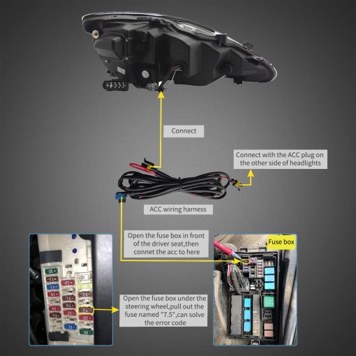 Faros LED VLAND compatibles con Lexus IS250/ IS250C IS350 IS350C IS220d 2006-2012, ISF 2008-2014 con Indicador Secuencial con Proyector con Reflector Claro - Imagen 4