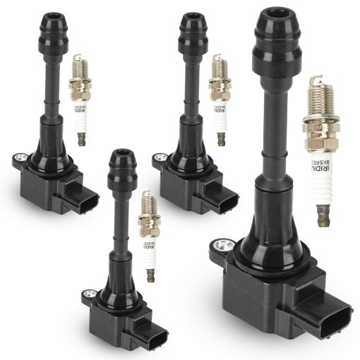 Set de 4 Bobina de Encendido y 4 Bujias de Iridio Compatibles con Nissan 2002 2003 2004 2005 2006 Sentra Altima 2.5L Reemplazo para UF350 IC480 C645 C1398