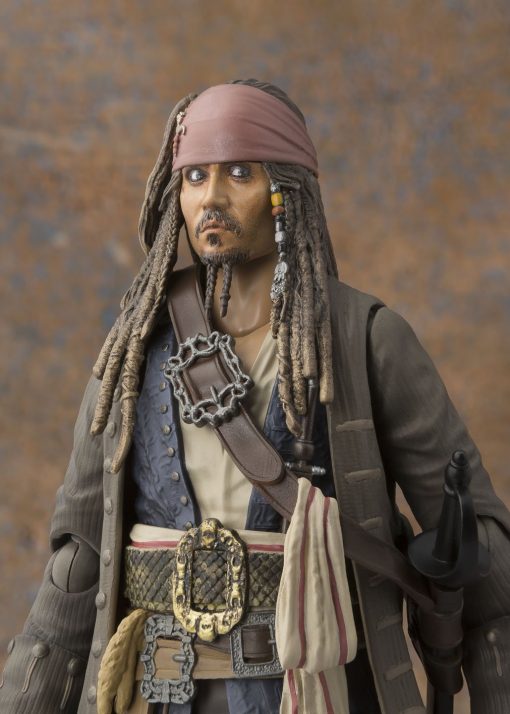 S.H.Figuarts Piratas del Caribe, Capitan Jack Sparrow, 5.9 pulgadas (150mm) Figura de Accion Pintada de ABS y PVC - Imagen 6