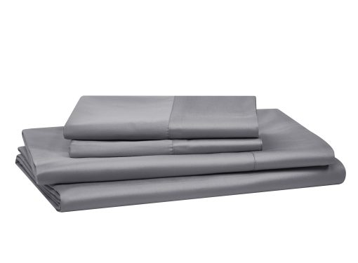 Juego de sabanas Casa Bolaj Designed To Dream Casabolaj Gris 4 Piezas 100% Algodon Egipcio Sabana Sateen de Lujo 400 Hilos Suave Premium Elegante Bolsillo Profundo Elastico alrededor (Gris, Queen) - Imagen 2