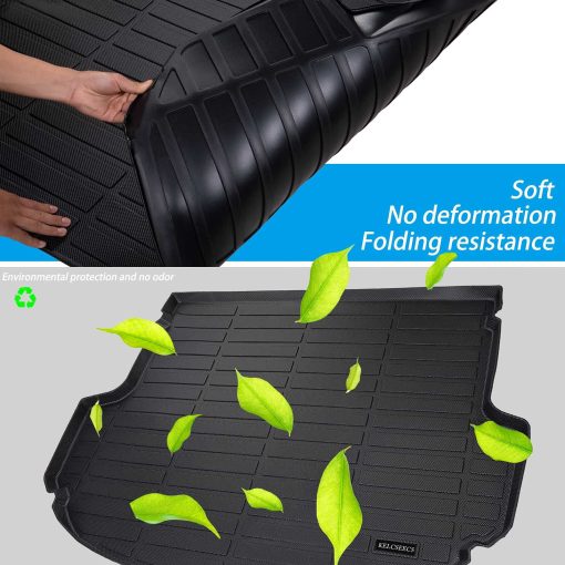 Forro de carga todo clima KELCSEECS para Hyundai Elantra & Elantra N & Elantra Hybrid 2024 2023 2022 2021 Tapete de piso de coche a medida (Tapete de maletero) - Negro - Imagen 5