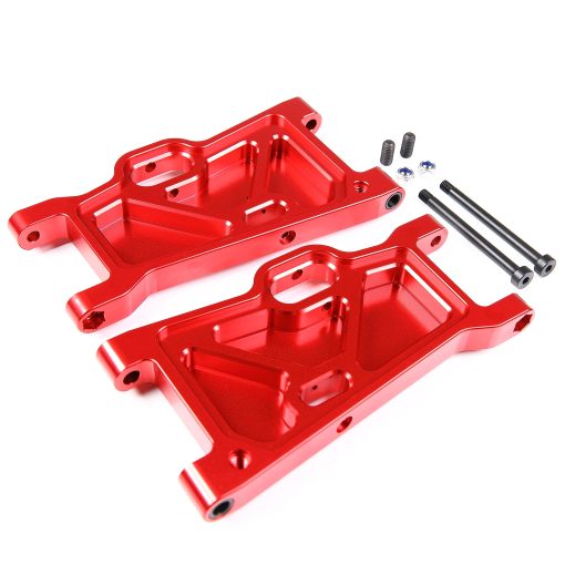 Brazos de Suspension Universal delanteros y traseros de aleacion de aluminio para Coche RC CNC 1/5 para LOSI Desert Buggy XL DBXL (Rojo) - Imagen 3