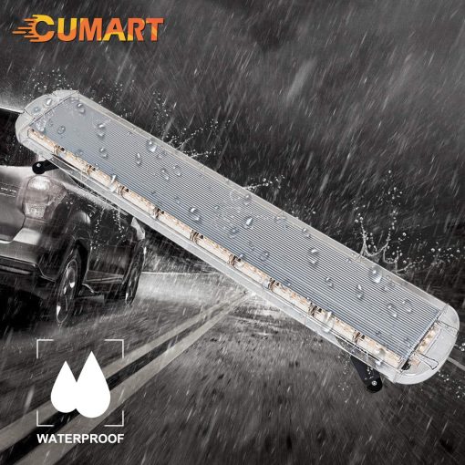 Barra de luces estroboscopicas de advertencia de emergencia de alta intensidad extrema de ambar y blanco de 47" 88 LED para construccion, remolque y vehiculos de trabajo universal - Imagen 6