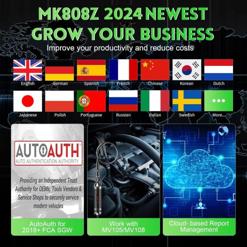 Autel MaxiCOM MK808Z Escaner de diagnostico de coche - Android 11 y Control Bidireccional, 2024 Actualizacion de MK808/MX808, 28+ Servicios, Diagnostico de Todos los Sistemas, Codificacion de Inyectores/EPB/BMS/SAS/TPMS/AutoVIN - Imagen 8