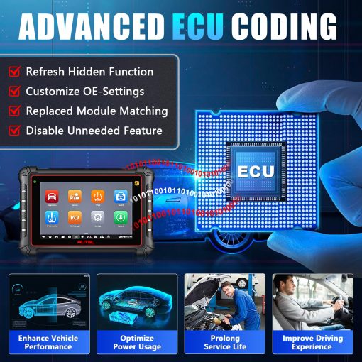 Autel Scanner MaxiPro MP900-TS, 2024 Android 11 ECU Coding Scan Tool, TPMS Scan Tool, Bi-Directional Scanner with 40+ Services, Upgraded of MP808S-TS & MS906TS, Support CAN FD/DoIP, Wi-Fi Print - Imagen 3