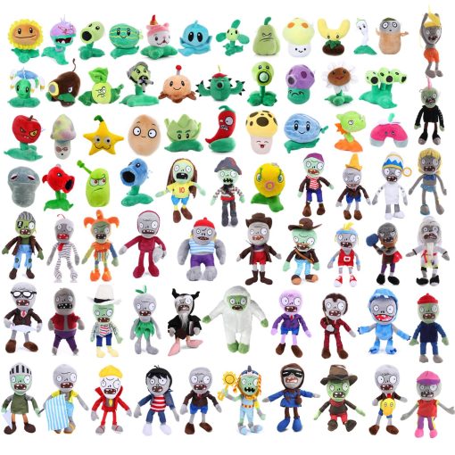 JHESAO 25 PCS PVZ Peluches Zombies Plantas Juego Aleatorio Juguetes, PVZ Peluches 1 2 Muñeco Suave Relleno, Figura Muñeco PVZ Nuevo