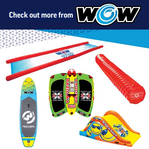 WOW Sports - Gran Super Splash Pad - Piscina Inflable de 10 Pies de Diametro con Rociador de Agua - Diversion para Ninos y Adultos - Accesorio para Fiestas de Verano en el Patio Trasero - Imagen 4