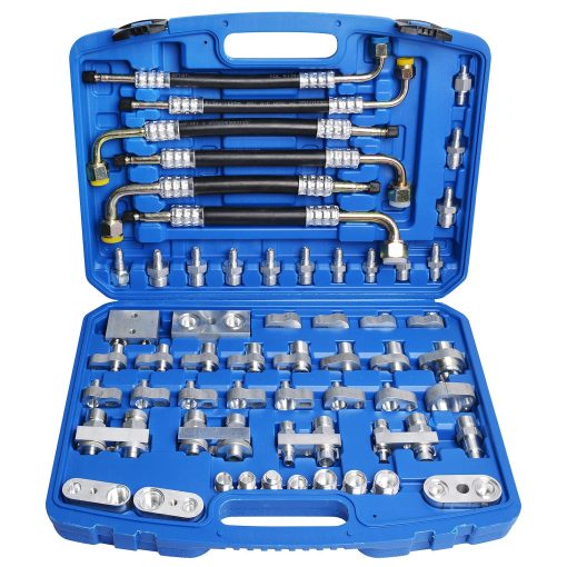 Kit de Prueba de Fugas para Aire Acondicionado Automotriz YFIXTOOL de 56 Piezas, Detector de Fugas de Aire Acondicionado, Kit de Herramientas de Reparacion de Deteccion del Compresor de A/C