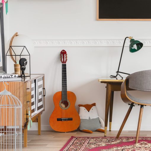 Guitarra Clasica de 39 Pulgadas para Principiantes con Lecciones en Linea Bolso Capo Afinador Cuerdas - Imagen 4
