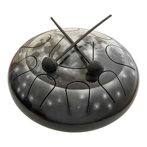 Steel Tongue Drum 10" - Luna de Plata - 7 afinaciones para elegir - Bolsa y Mazos Gratis (A Menor Pentatonica (8 tonos) SD10S4) - Imagen 2