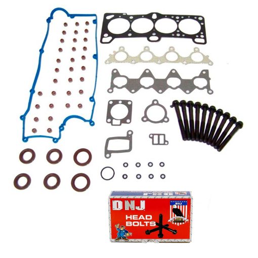 Juego de empaques de culata DNJ HGB172 con juego de pernos de culata para Hyundai Accent 2006-2011 1.6L 1599cc L4 DOHC