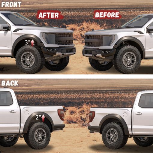 Kits de Elevacion Niveladora Compatible con F150 de 2004-2020, Elevadores de 3 pulgadas delanteros + 2 pulgadas traseros para F150 2WD 4WD - Imagen 3