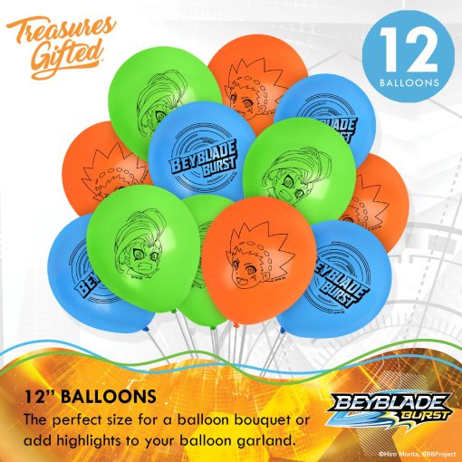 Juego de fiesta oficialmente autorizado de BEYBLADE BURST de Treasures Gifted - Sirve 16 invitados Set definitivo de suministros para fiestas BEYBLADE - Suministros para fiestas de cumpleaños de BEYBLADE - Manteles, platos, pancarta y mas de BEYBLADE - Imagen 5