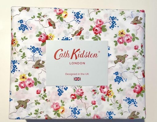 Juego de sabanas London Home Luxury Collection 4 Piezas 200tc Rose Flora 100% Algodon Percale Fresco y Ligero, Ropa de Cama (Bird Floral Multi, Queen (Estandar EE.UU.))
