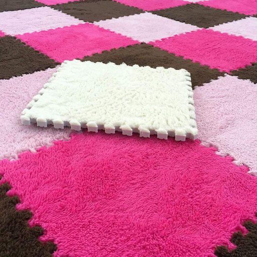 Cozylkx Tapete de Piso de Rompecabezas, Tapetes de Espuma Esponjosa, 16 Alfombras de Alfombra Mullida para Habitacion de Ninos, Habitacion de Bebe, Decoracion de Guarderia - Imagen 4