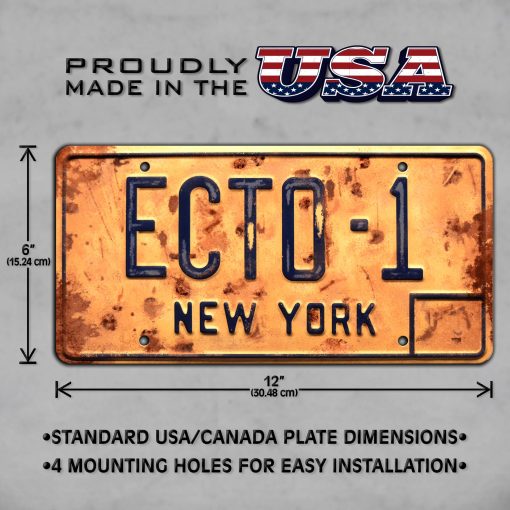 Ghostbusters Afterlife | ECTO | Paquete de 3 placas de matricula estampadas en metal - Imagen 5