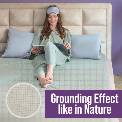 Sabana Ajustable de Tierra Grounding Tamaño Queen con 12% de Fibra de Plata y 4% de Seda y 84% de Algodon Organico - Beige - Sabanas de Tierra Grounding Suaves para una Cama Bien Aislada - Sabanas Conductivas Grounded para un Mejor Sueño - Imagen 7