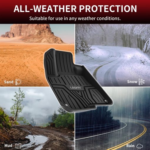 Tapetes LASFIT para Honda CR-V/CRV Modelo Hibrido 2017-2022, Proteccion Todo Clima, Revestimientos de Coche TPE, Juego de 1ra y 2da Fila - Imagen 6