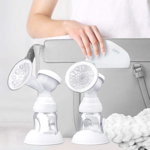 Sacaleches electrico doble PureBaby? - 5 Modos de Estimulacion, 9 Modos de Exprimir, Exprimir Dual o Simple, Succion Ajustable, Diseno Antirreflujo y Bateria Recargable para Viajes - Imagen 2