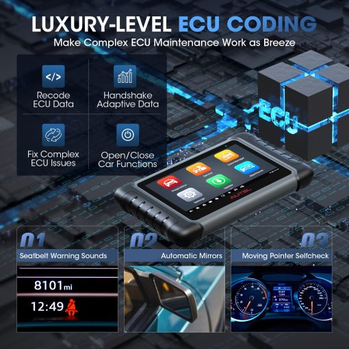 Escaner Autel MaxiPRO MP808S, Codificacion Avanzada de la ECU, Herramienta de Escaneo Bidireccional, 30+ Servicios, Diagnostico de Sistema Completo, Actualizado desde MK808S/MP808BT/DS808, Funciona con MV108S, la mas Nueva de 2024 con Actualizacion Gratuita de 2 Anos - Imagen 4