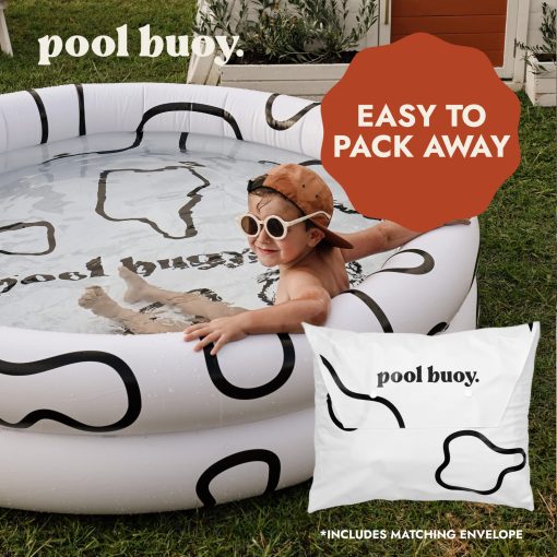 Piscina Inflable Redonda Pool Buoy con Bolsa de Almacenamiento - Piscina de Exterior Premium para Ninos, Bebes, Infantes y Adultos - Piscinas de Jardin y Patio para Fiestas Familiares de Verano (Wavy Bjorne) - Imagen 2