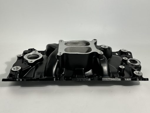 Multiple de admision Dual Plane para SBC Small Block Chevy 350 400 1956-1996 (Negro) - Imagen 4