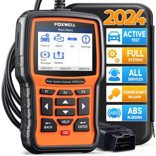FOXWELL NT510 Elite para GM Escaner de Diagnostico OBD2 Lector de Codigos de Todo el Sistema Herramienta de Escaneo con Pruebas Activas Bidireccionales Reset de Todo Servicio Aceite EPB TPMS SAS TPS Registro de Bateria Reaprendizaje del CigÃ¼eñal