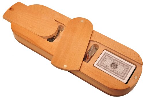 Tablero de Cribbage de Madera de 4 Pistas PALM ROYAL HANDICRAFTS Incrustado en Madera de Bloodwood y Maplewood con clavijas y cartas. Almacenamiento Disponible. Tablero de Cribbage de 4 Jugadores (15 x 5 Pulgadas) - Imagen 3