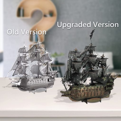Rompecabezas 3D Piececool con Juegos de Herramientas DIY, Kit de Construccion de Modelo de Barco Pirata Flying Dutchman, Rompecabezas Metalicos 3D Dificiles para Adultos, Grandes Regalos de Navidad y Cumpleanos - Imagen 9