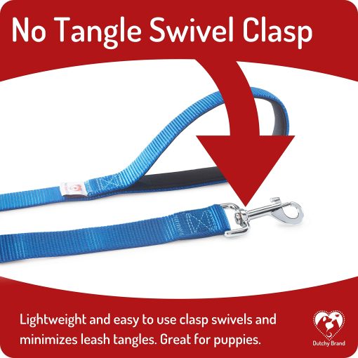 Correa para Perros para Medianos, Grandes y Pequenos - Correas de 6 Pies para Entrenamiento y Paseos Diarios - Tamanos Duraderos en Ligeros y Resistentes para Razas Pequenas y Grandes (1 Capa, Azul) - Imagen 5