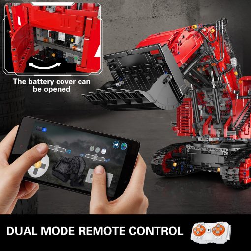 Mould King 17071 Excavadora de Tecnic Bloques de Construccion, Conjunto de Gran Bulldozer con Motores, Vehiculo de Construccion de Ingenieria Controlado por Aplicacion para Ninos/Adultos-4,767 Piezas - Imagen 4