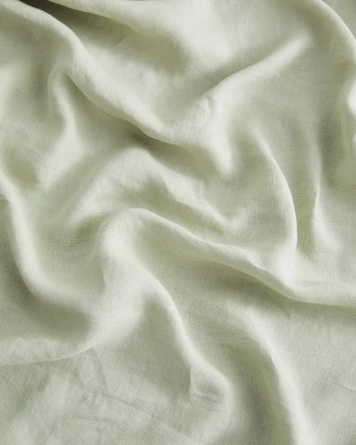 Sabana Ajustable de Lino Bed Threads - 100% Lino Frances - 170 GSM - Lujo y Respetuoso del Medio Ambiente - Transpirable, Duradero y Suave - Sabana Ajustable Individual - Lavable en Lavadora - Cali King - Salvia - Imagen 3
