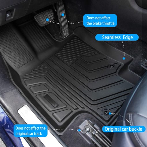 Tapetes para Piso Bomely Compatible con Toyota Highlander 2020-2024 3 Filas de Forro TPE para Todo Clima 7 Asientos Accesorios Highlander 2023 (2020-2024, Tapetes para Piso) - Imagen 4