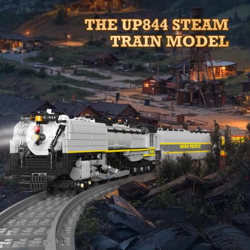 JMBricklayer Juego de Trenes Bloques de Construccion Kit, Tren de Vapor UP844 Control Remoto con Luces 51112, Juego de Construccion de Trenes Modelo para Adultos, Regalos de Trenes de Navidad para Adolescentes 14+, 3357 Piezas - Imagen 3