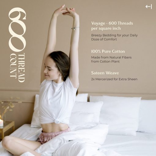 Juego de sabanas Mayfair Linen 100% algodon egipcio Split King para cama ajustable - 600 hilos 5 piezas Juego de sabanas Top Split King, 16" Bolsillo profundo Sabanas frescas para cama ajustable Split King - Blush - Imagen 5