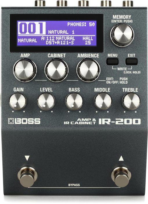 Pedal de Carga de Respuesta de Impulso y Simulador de Amplificador Boss IR-200