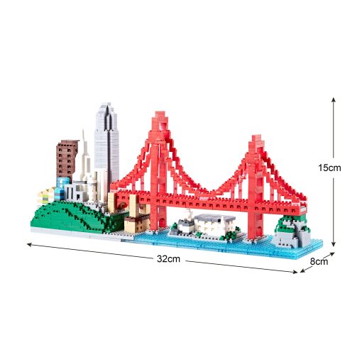 Set de bloques de construccion KLMEi para adultos San Francisco Golden Gate Bridge Architecture Model, juguete de ladrillos mini regalo para ninos 1610 piezas - Imagen 5