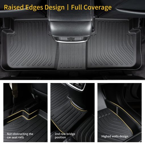 GINOWY-Juego de Tapetes de Piso y Forro de Maletero para Mazda CX30 2020-2024, Tapetes de Piso de TPE para Todo Clima y Forros de Maletero CX-30 2024 2023 2022 2021 2020 Impermeables CX 30 Alfombrilla de Maletero Accesorios de Coche - Imagen 6