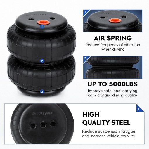 Kit de suspension de bolsa de aire para Dodge Ram 2500 3500 2003-2010 Dodge Ram 1500 2006-2008 Ram 2500 2011-2013 Ram 3500 2011-2012 Azul - Imagen 2
