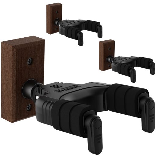 Colgador de Guitarra de Pared Sondery, Con Bloqueo Automatico y Gancho Ajustable para Guitarra Acustica y Electrica, Ukulele, Bajo, Banjo y Mandolina, NO para Acabado de Nitro