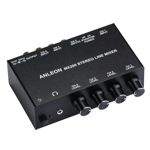 Mezcladora Estereo de Cuatro Canales ANLEON MX200