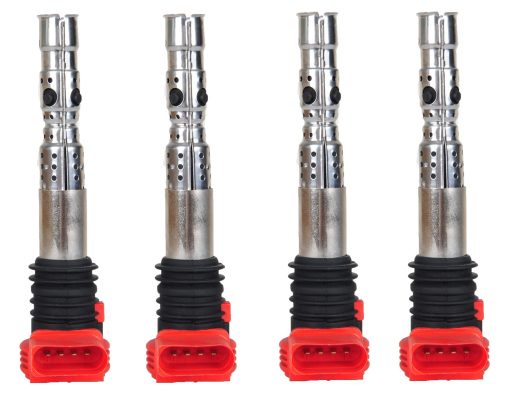 Set de 4 Bobinas de Encendido compatibles con Audi A4 A4 Quattro 2005 2006, A6 A6 Quattro 2002 2003 2004 2005 V6 3.0L Reemplazo de Bobinas para 06C905115A UF483 C1471 06B905115R 06B905115D