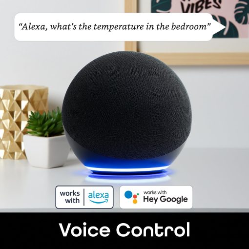 Monitor de Temperatura y Humedad Inteligente Geeni 2 Pack - Termometro Higrometro Inalambrico WiFi para el Hogar, Compatible con Alexa, Google Home, Controlado por la Aplicacion, Pilas Incluidas - Imagen 5