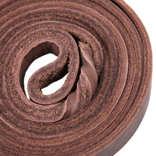 Correa de perro de cuero autentico trenzado marron Dogs Kingdom 4 pies / 5 pies / 7 pies / 8.5 pies El mejor plomo para entrenar y pasear perros grandes y medianos Marron/Gancho plateado 5/7"*5ft - Imagen 5