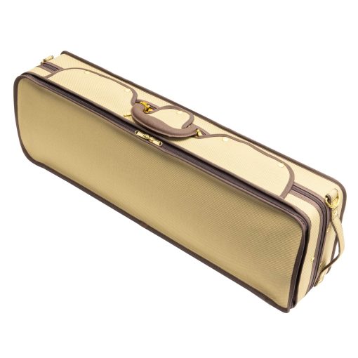 Estuche de Violin con Cubierta Dura Profesional MI&VI NF-9001 4/4 (Tamano Completo) Interior de Seda de Lujo | Espuma de Alta Densidad | Ligero | Forma Oblonga | Correas Ajustables | Higrometro | Termometro (Beige) - Imagen 2