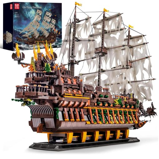 Kit de Bloques de Construccion de Modelo de Barco Pirata Mould King Large, Conjunto de Construccion de Barco Pirata Dutchman MOC para Armar, Regalo de Juguetes para Ninos de 8 anos en Adelante / Coleccionistas Adultos (4364+ Piezas)