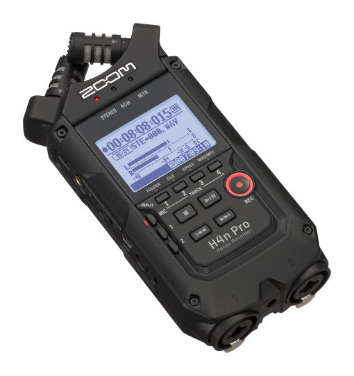 Grabadora Portatil Zoom H4n Pro de 4 Pistas, Totalmente Negra, Microfonos Estereo, 2 Entradas Combo XLR/ ?, Funciona con Pilas, para Grabacion Estereo/Multitrack de Musica, Audio para Videos y Podcasts - Imagen 6