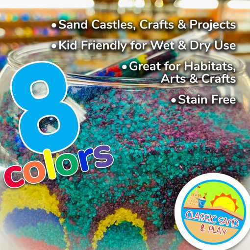 Arena de juego colorida Classic Sand and Play, bolsa de 20 lb, roja, natural y no toxica, diversion humeda y seca en interiores y exteriores, para uso en arenero, terapia y mesa, construccion, estimula las necesidades sensoriales - Imagen 5